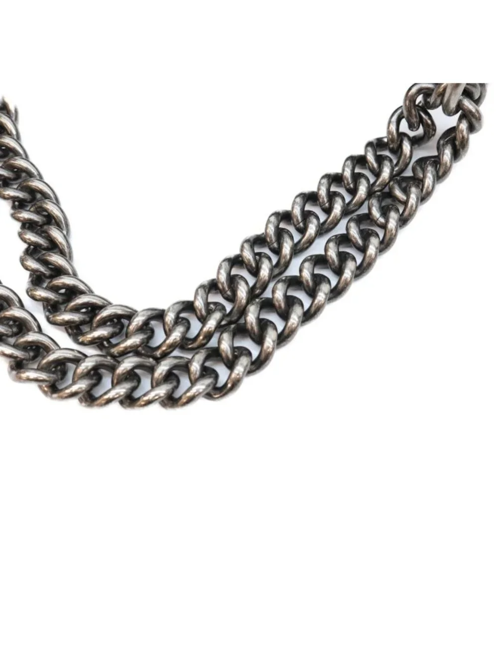 Chanel Black Caviar Silver Boy 25 Medium Chain Shoulder Bag